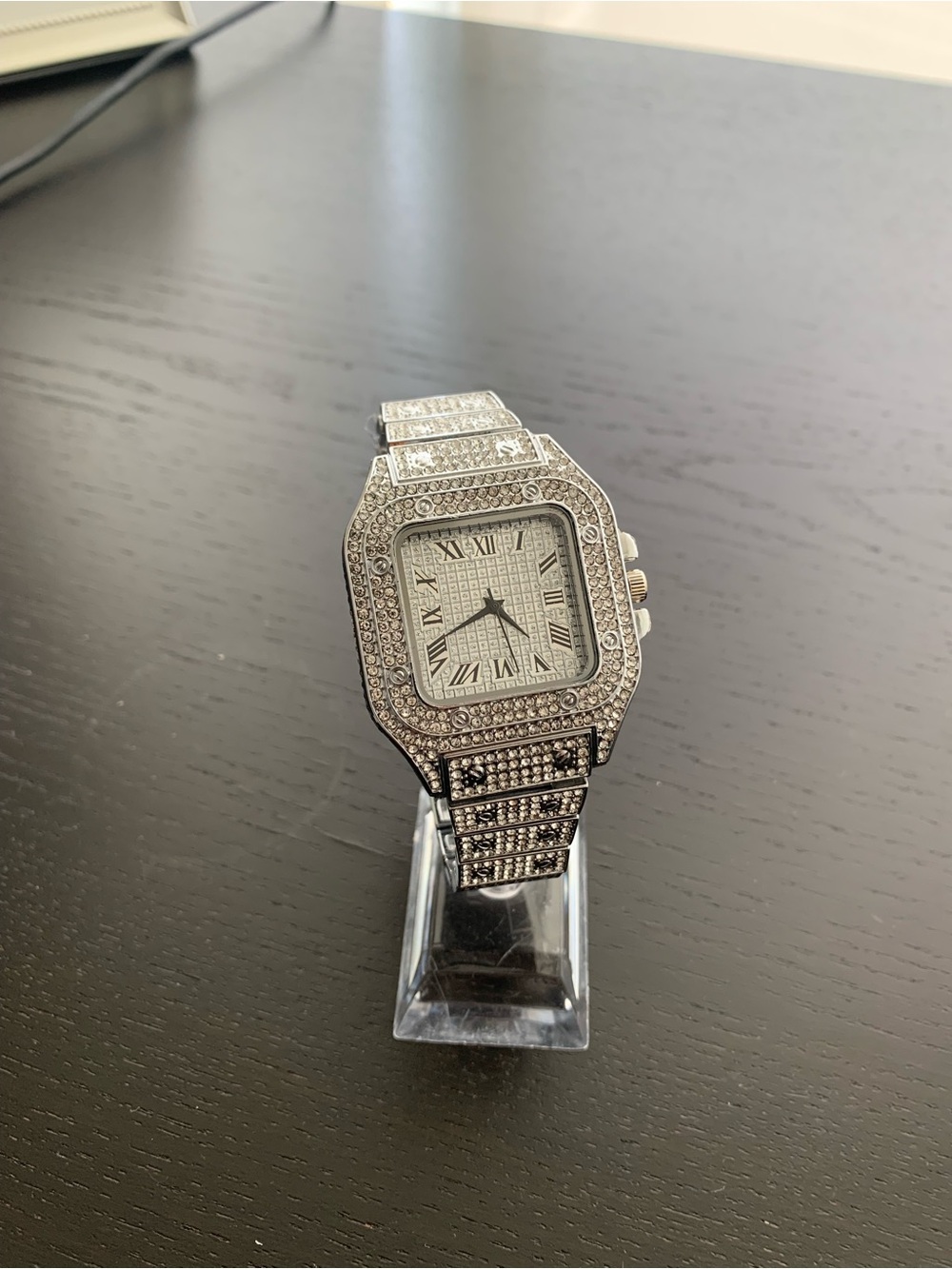 Iced Out Studded Men's Dress Watch - Picture 3 of 5
